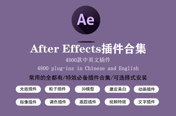 AE插件全套光效特效E3D粒子调色镜头光晕红巨人星中文汉化一键合集安装包（WIN/MAC版）插图2